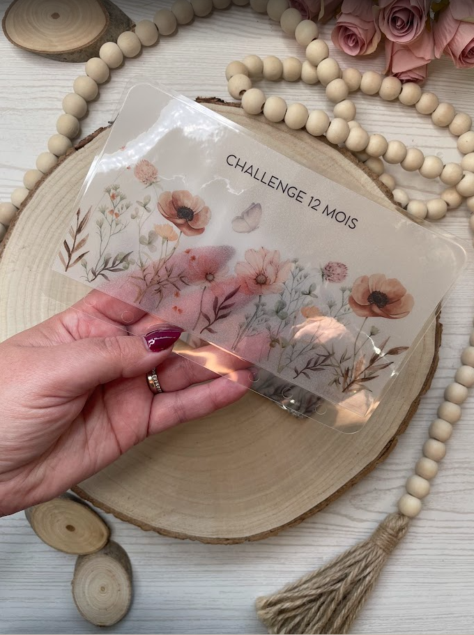 Challenge Collection Élodie – Style Classique en 12 mois | Défi épargne budget annuel plastifié A6