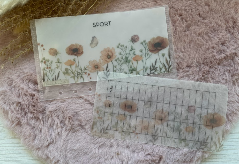 Collection Elodie🌸 – Trackers & Accessoires A6 et A7 personnalisés | Budget & Épargne
