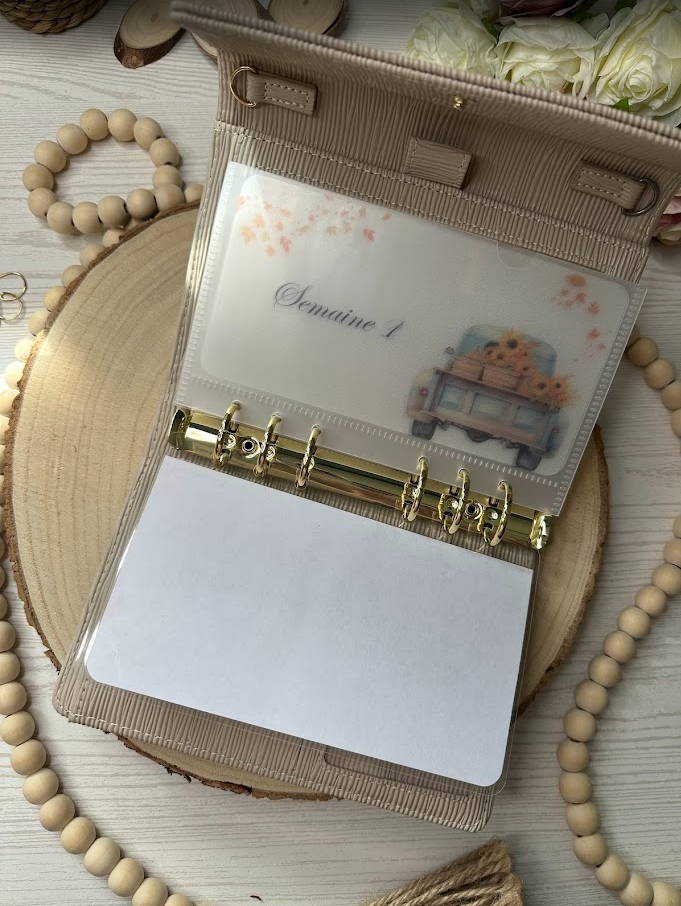 Insert budget A6 / A7 – Collection Balade Automnale – Pochette transparente ou opaque avec ou sans enveloppe