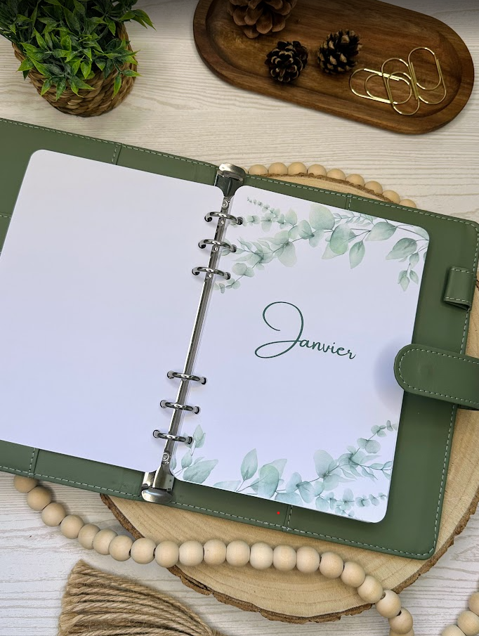 Budget Planner annuel A5 – Collection Eucalyptus