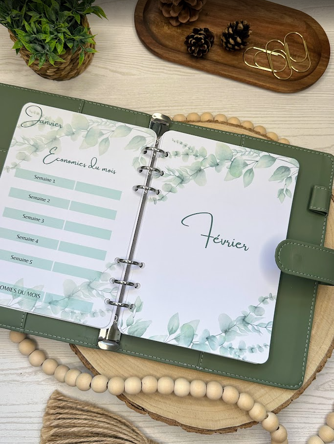 Budget Planner annuel A5 – Collection Eucalyptus