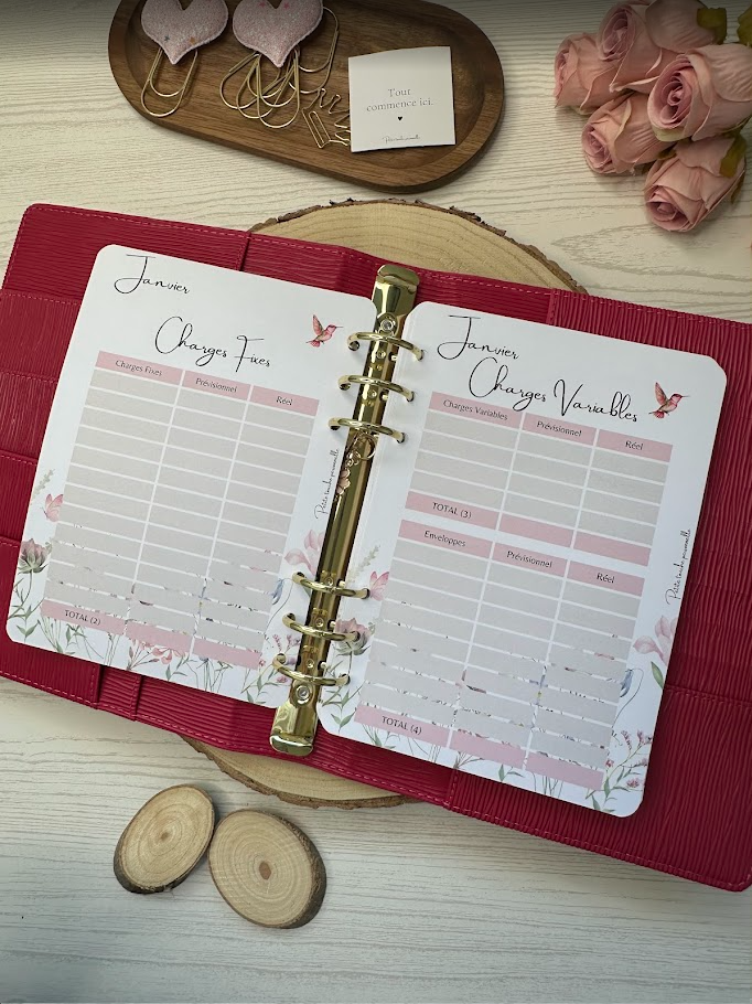 Budget Planner annuel A5 – Collection Lilie