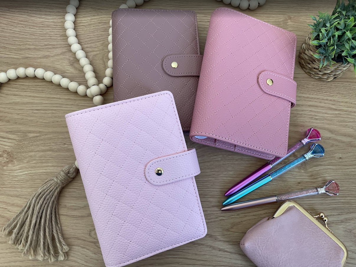 Classeur budget A6 matelassé | Organisateur d’argent et enveloppes – Collection Charlotte
