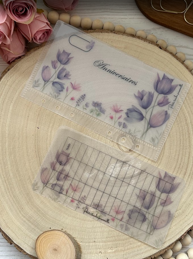 Collection Emma🌸 – Trackers & Accessoires A6 et A7 personnalisés | Budget & Épargne