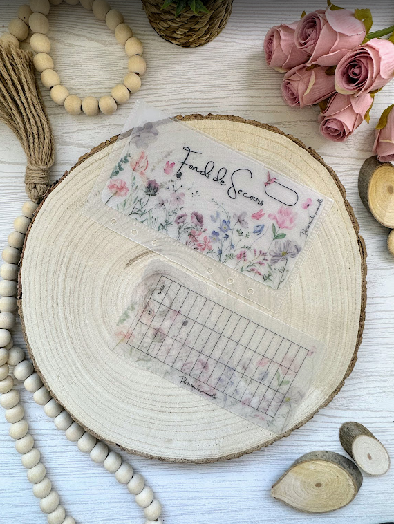 Collection Lilie 🌸 – Trackers & Accessoires A6 et A7 personnalisés | Budget & Épargne