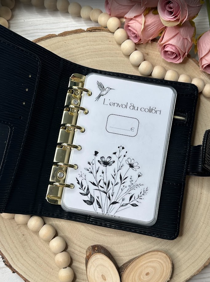 Challenge d’épargne “L’Envol du colibri” 🕊️ – Tracker budget format A7 ou A6, perforé ou à glisser
