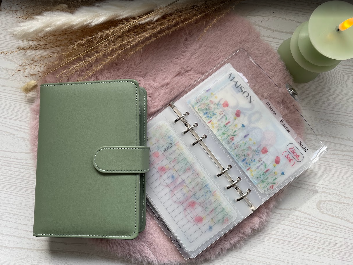 Collection Mila 🌸 – Trackers & Accessoires A6 personnalisés | Budget & Épargne