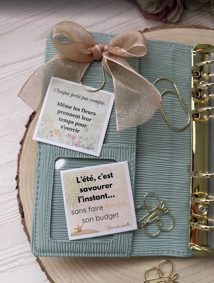Trombones fantaisie nœud organza fait main – Accessoires décoratifs gold pour classeurs budget et papeterie