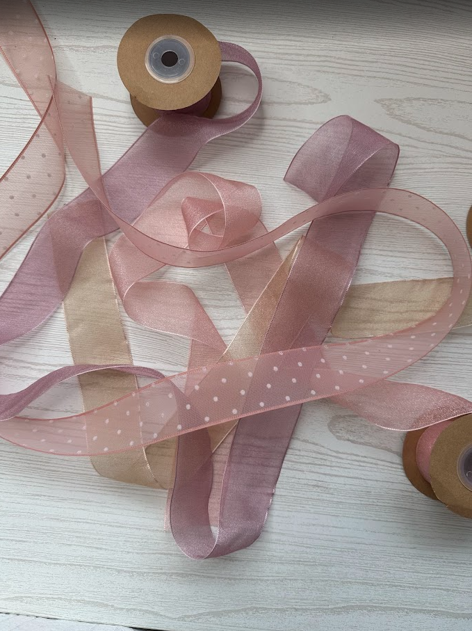 Trombones fantaisie nœud organza fait main – Accessoires décoratifs gold pour classeurs budget et papeterie