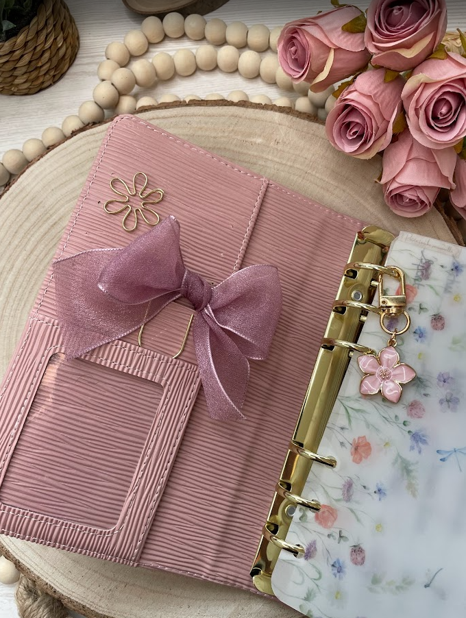 Trombones fantaisie nœud organza fait main – Accessoires décoratifs gold pour classeurs budget et papeterie
