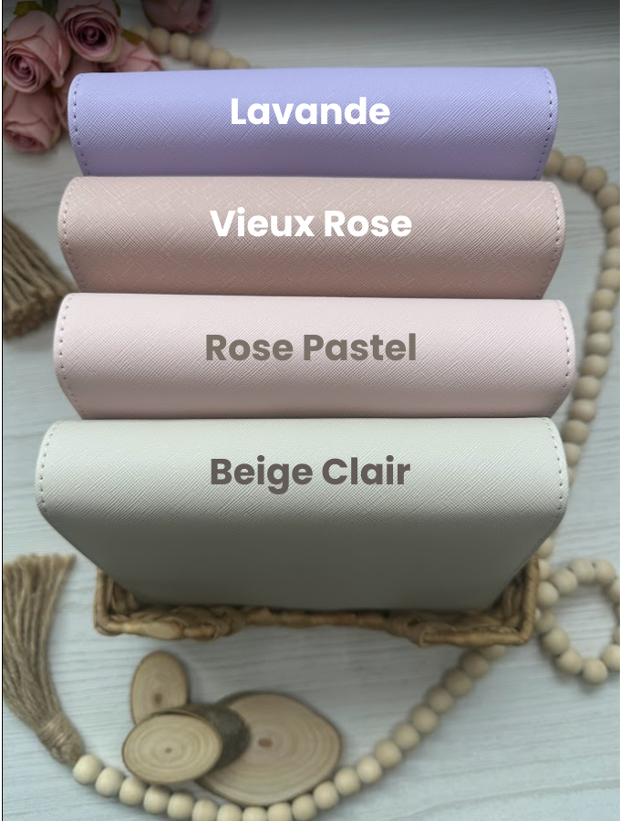 Classeur budget A6 – Collection Élise – Simili cuir vegan texturé, anneaux dorés 30 mm