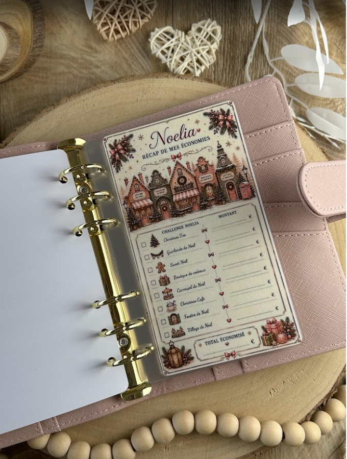 Noelia Challenge 500€ / 1000€ / 1500€| Challenge d’épargne pastel A6 méthode enveloppes