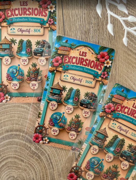 Tracker d'épargne « Les excursions» – Destination Vacances