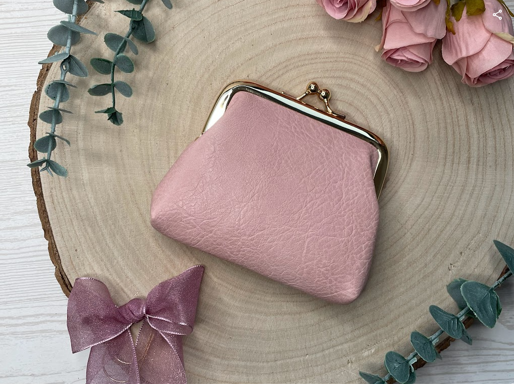 Porte-monnaie rétro à clip – Rose, Blanc ou Vert Sauge