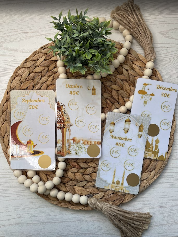 Défi Ramadan 500€ + Bonus | Challenge épargne annuel plastifié A6