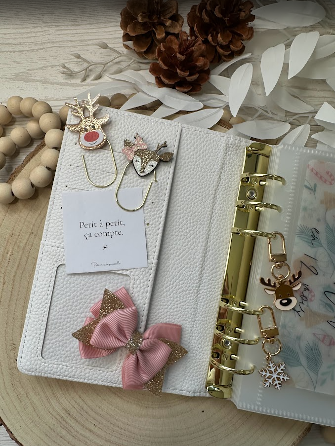 Trombone renne de Noël – Grand format décoratif – Accessoire classeur, planner et papeterie festive