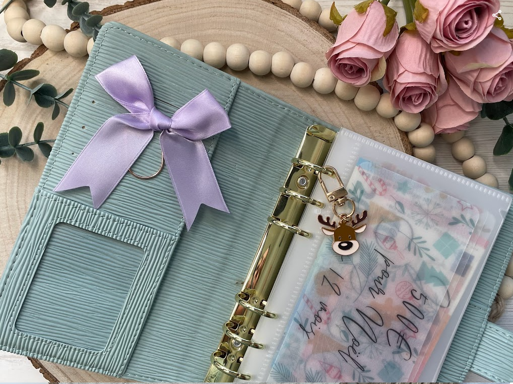 Trombones fantaisie nœud en ruban satiné – Accessoires décoratifs colorés gold pour classeurs budget et papeterie