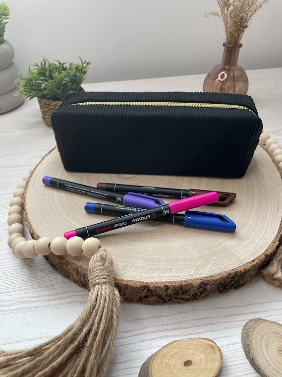 Trousse en velours côtelé – Petit ou grand modèle