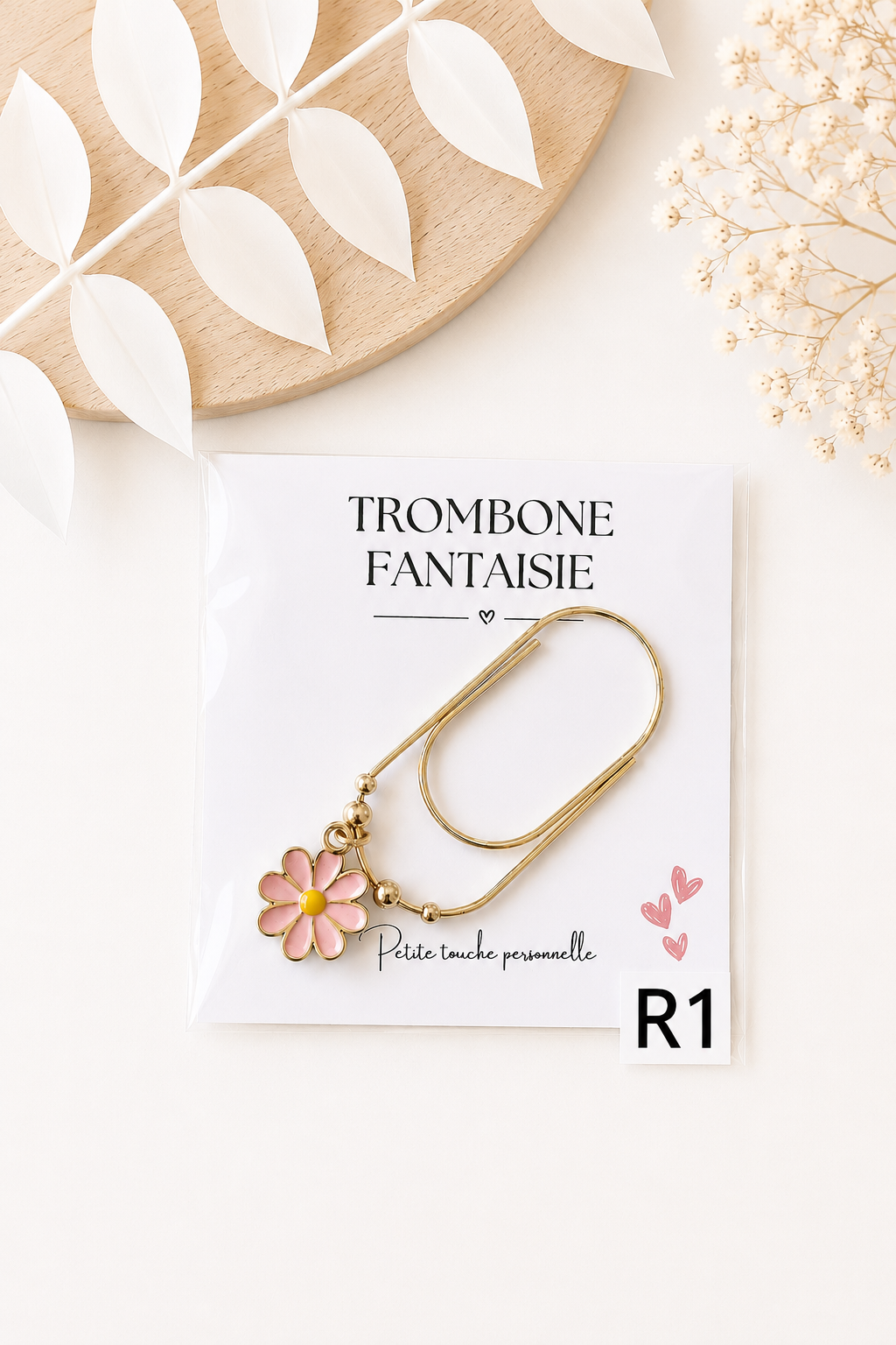Trombone fantaisie « Fleurs Roses » – Grand format