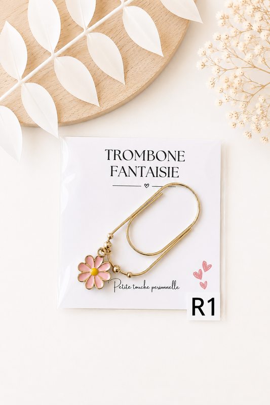 Trombone fantaisie « Fleurs Roses » – Grand format