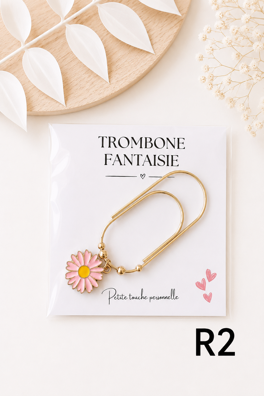 Trombone fantaisie « Fleurs Roses » – Grand format