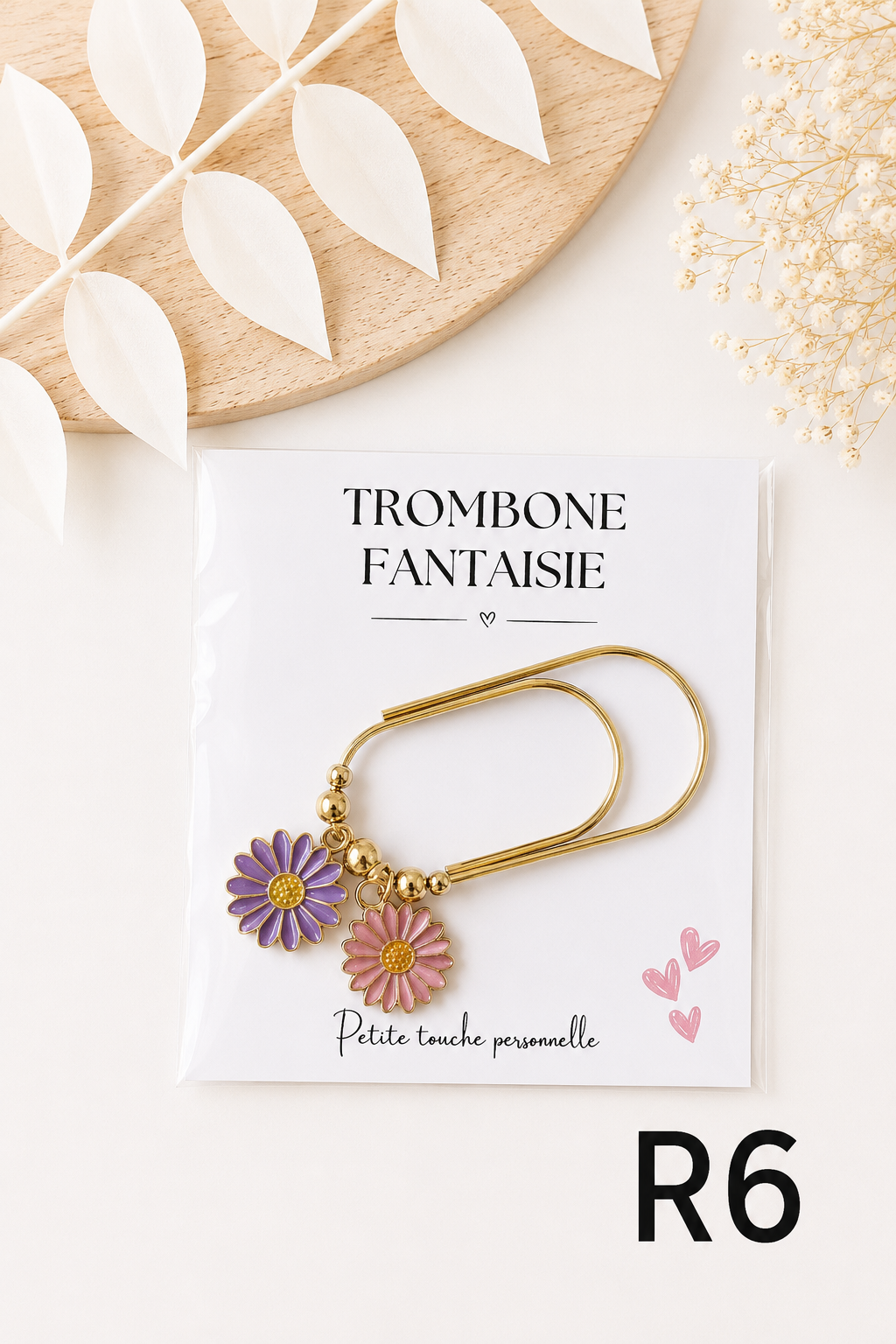 Trombone fantaisie « Fleurs Roses » – Grand format
