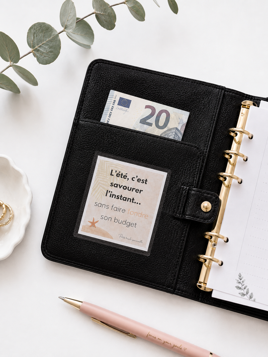 Cartes citation saisonnières – Pour enveloppes budget, planner ou journaling – Printemps, Été, Automne, Hiver (à l’unité ou lot de 4)