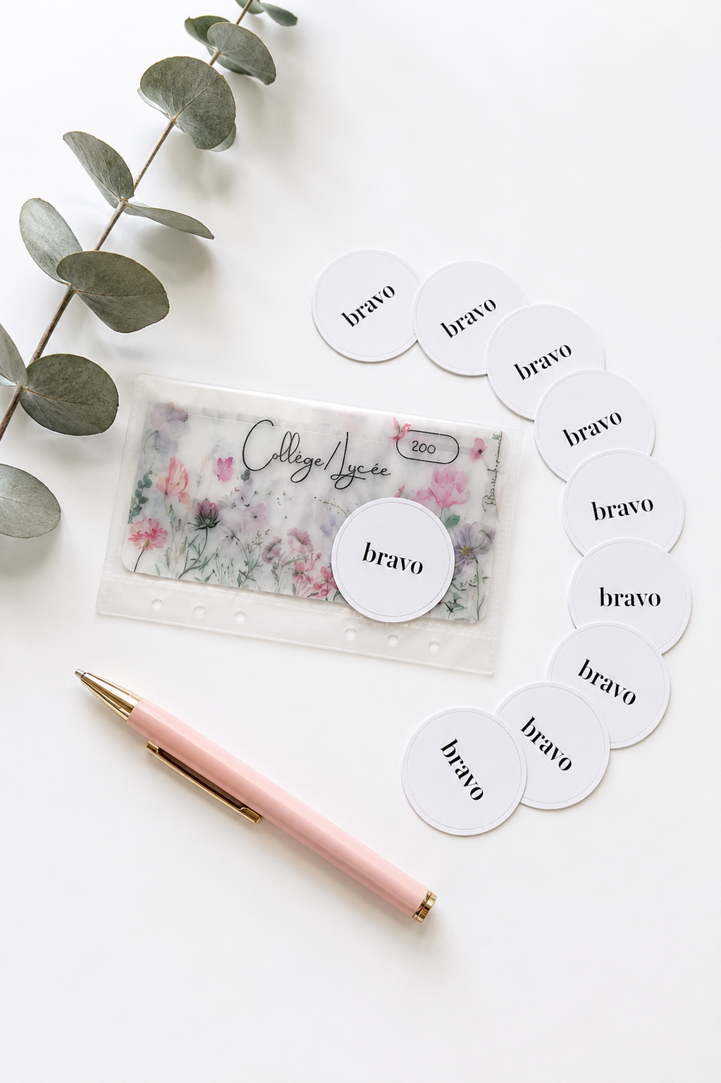 Cartes rondes "Bravo" – Motivation budget épargne – Lot de 3, 5 ou 10 cartes