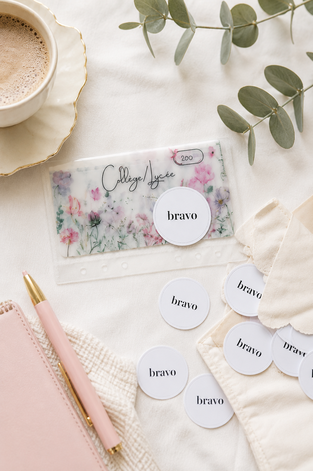 Cartes rondes "Bravo" – Motivation budget épargne – Lot de 3, 5 ou 10 cartes