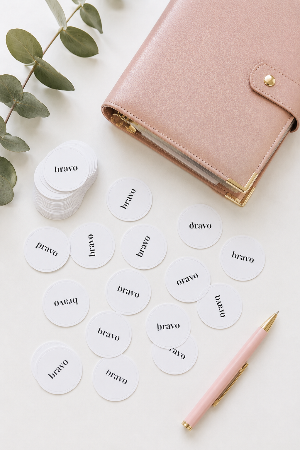 Cartes rondes "Bravo" – Motivation budget épargne – Lot de 3, 5 ou 10 cartes