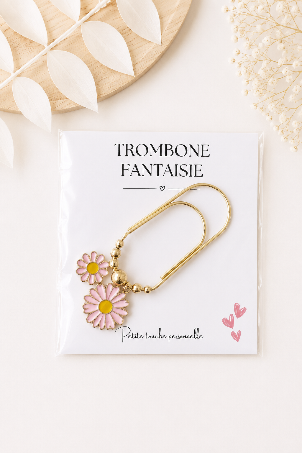 Trombone fantaisie « Fleurs Roses » – Grand format