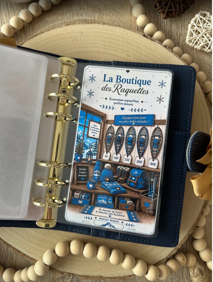 🥾 La Boutique des Raquettes – Tracker d'épargne | Collection Un hiver à la montagne