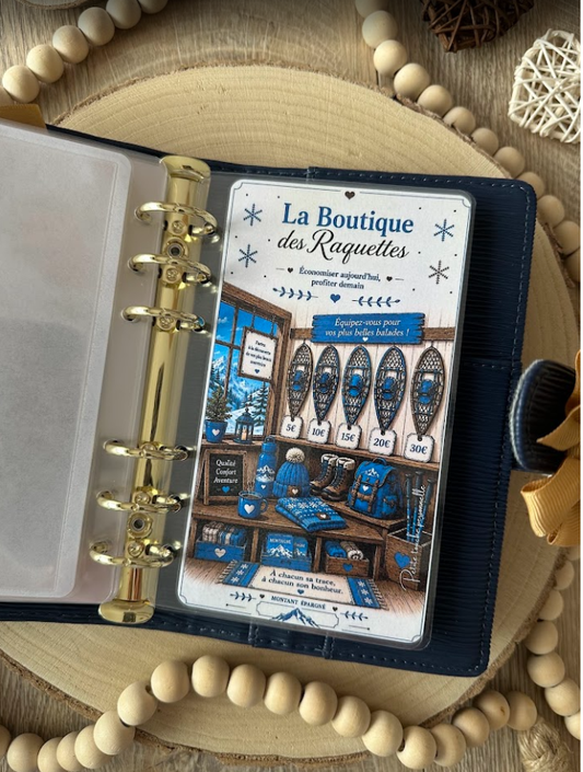 🥾 La Boutique des Raquettes – Tracker d'épargne | Collection Un hiver à la montagne