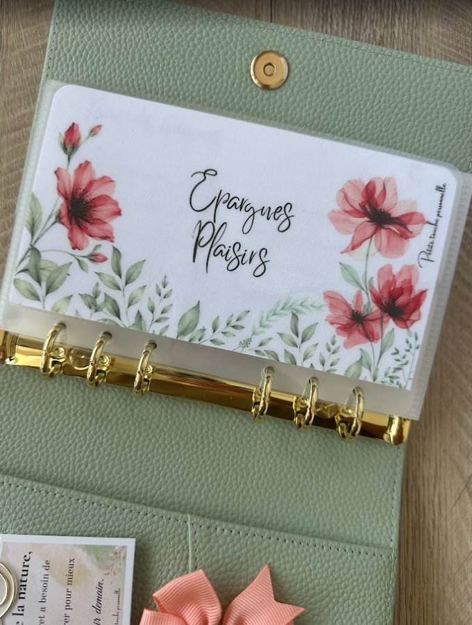 🌺 Collection Pétales de soie – Trackers & Accessoires A6 personnalisés | Budget & Épargne (Copie)
