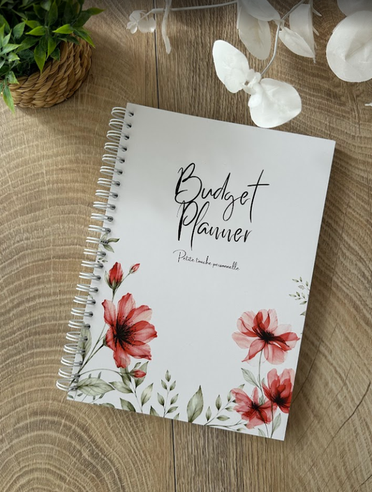 Budget Planner 2027– Collection Pétale de soie | Agenda financier A5 à spirale pour suivre revenus, dépenses & épargne