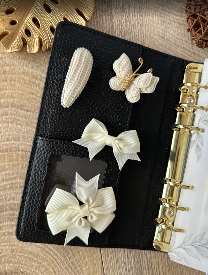 Lot de 4 décorations beiges – Accessoires élégants pour planner ou classeur budget