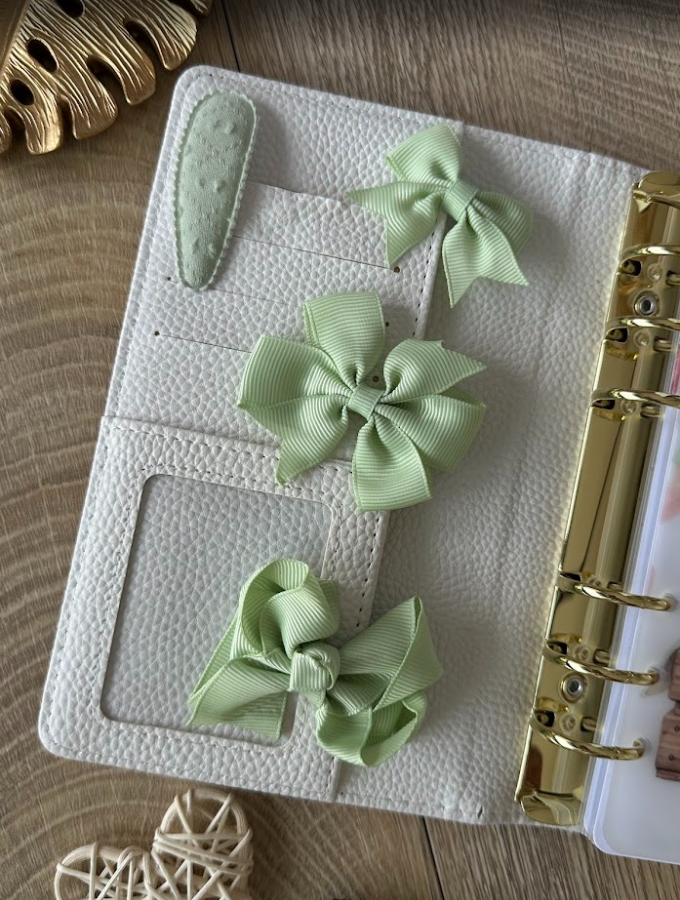 Lot de 4 décorations vertes – Accessoires élégants pour planner ou classeur budget