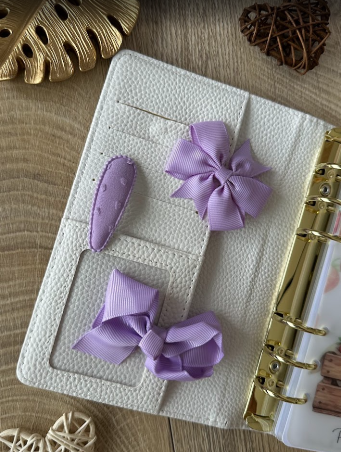 Lot de 3 décorations violet – Accessoires élégants pour planner ou classeur budget