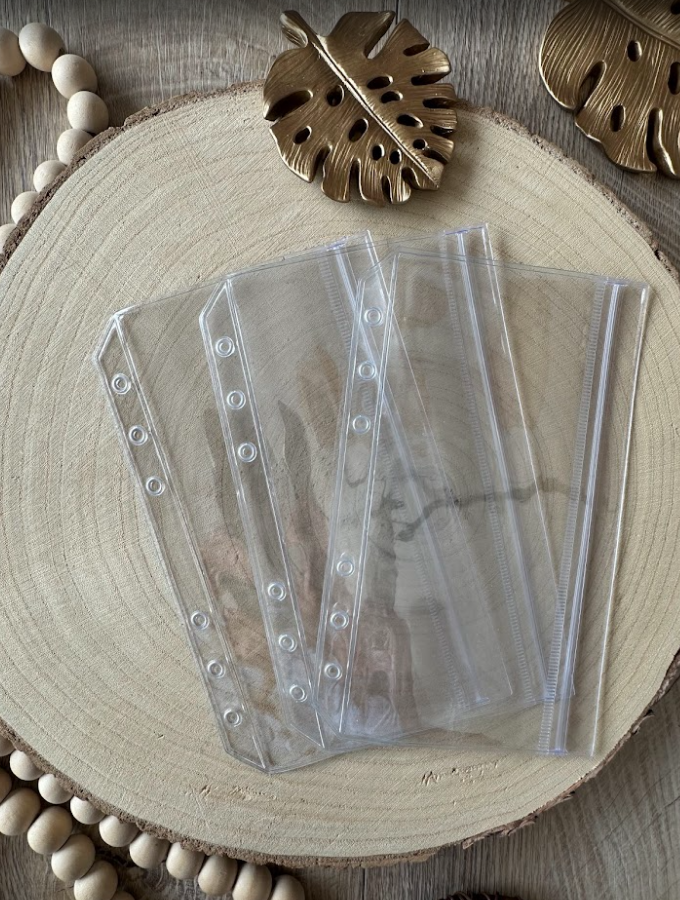 Enveloppe budget A6 transparente – Double pochette