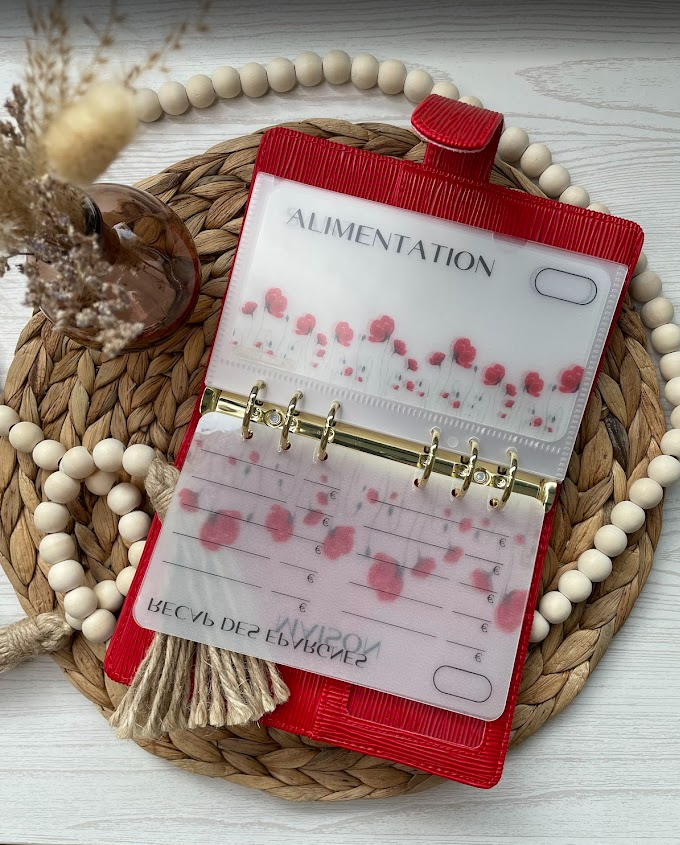 Collection Coquelicot 🌸 – Trackers & Accessoires A6 personnalisés | Budget & Épargne
