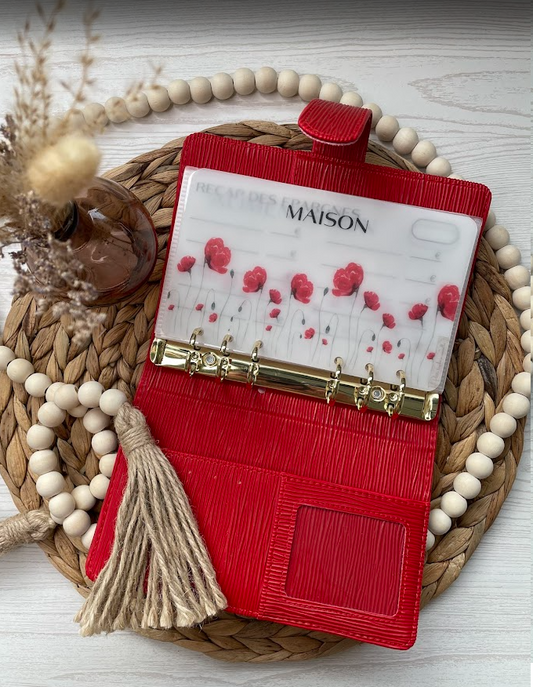 Collection Coquelicot 🌸 – Trackers & Accessoires A6 personnalisés | Budget & Épargne