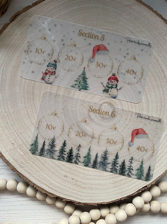 Challenge Noël – Épargne 1000€ – Tracker transparent plastifié