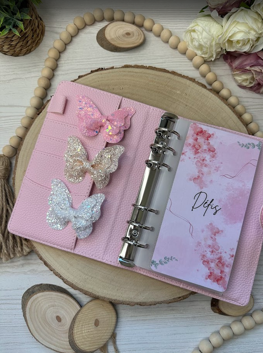 Décoration classeur budget – Papillon pailleté (15 couleurs) – Accessoire planner, agenda et organisation