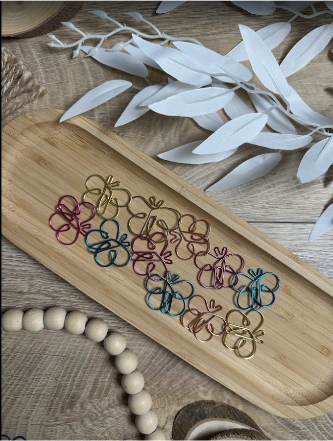 Trombones fantaisie papillon – Accessoires décoratifs pour classeurs budget et papeterie créative