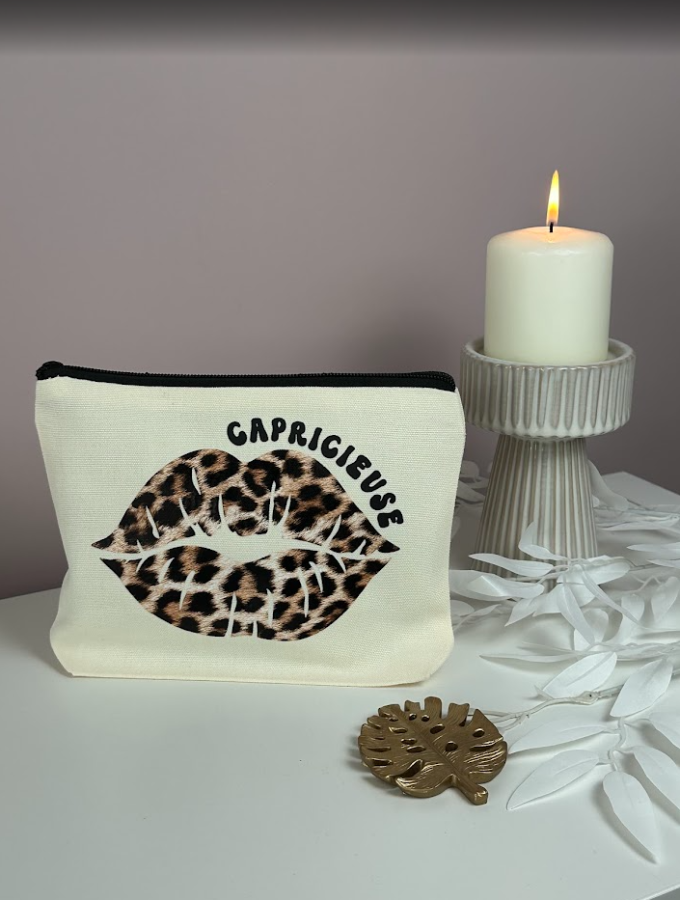 Pochette “Bisou d’amour” motif léopard