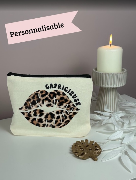 Pochette “Bisou d’amour” motif léopard