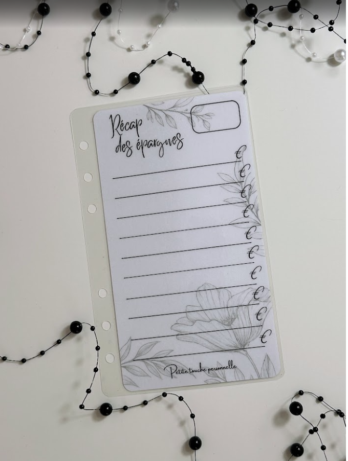 🌿 Collection Floréa – Trackers & Accessoires A6 et A7 personnalisés | Budget & Épargne