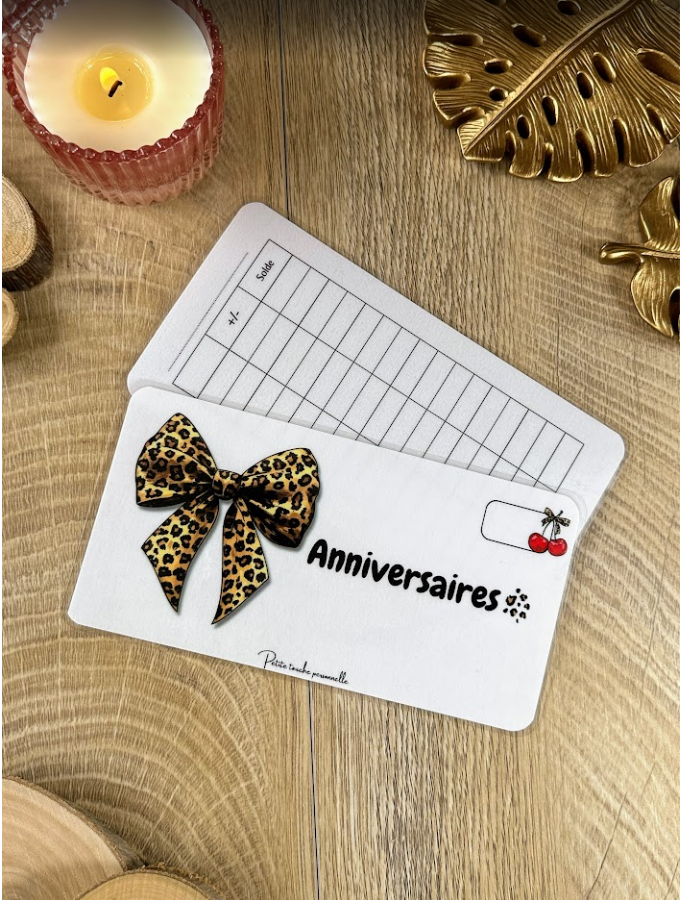 Tracker Budget A6 Personnalisable Léopard Collection Naéla