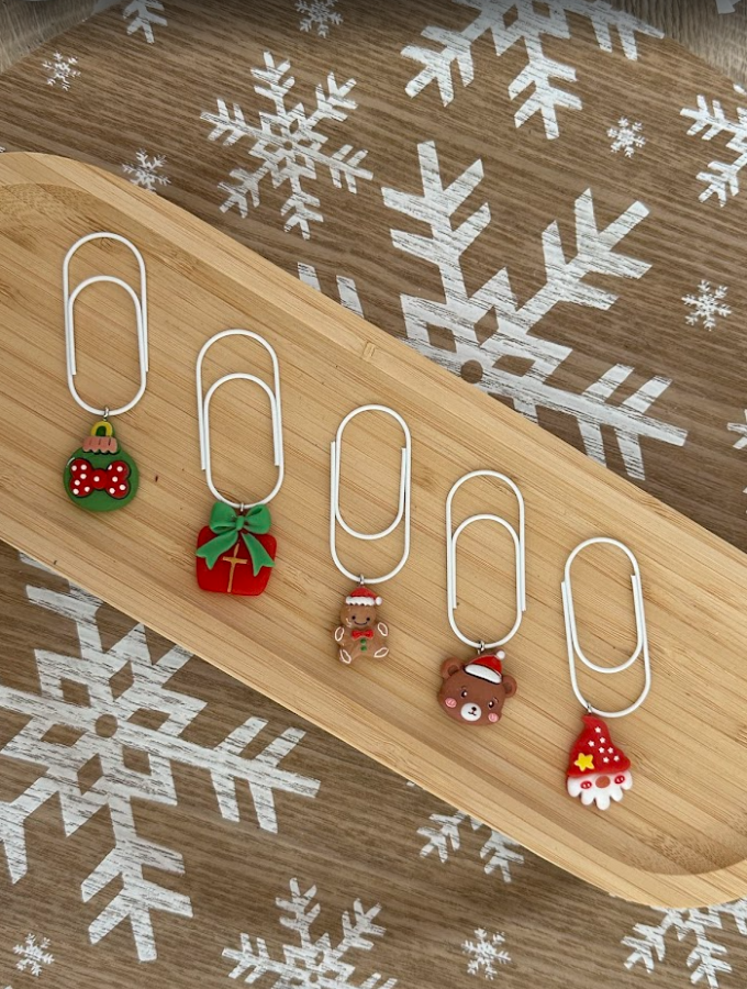 Trombones de Noël – Accessoires festifs pour planner ou classeur budget (10 modèles au choix)