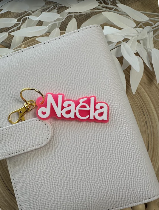 Porte-clés personnalisé rose